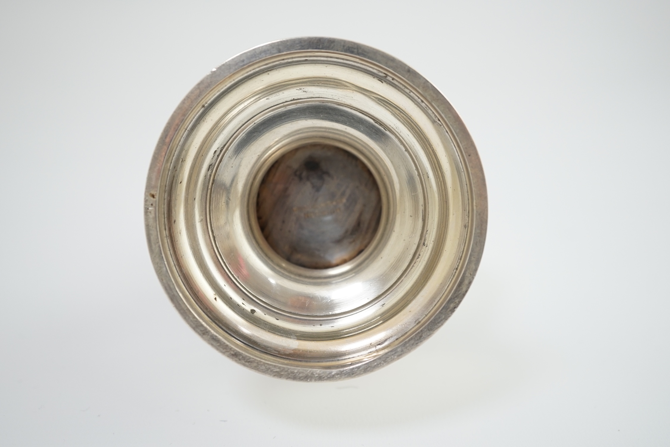 A George V silver baluster sugar caster, Edward Barnard & Sons Ltd